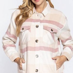 Brushed Plaid Jacket