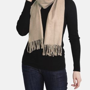 Solid Color Cashmere Feel Oblong Scarves