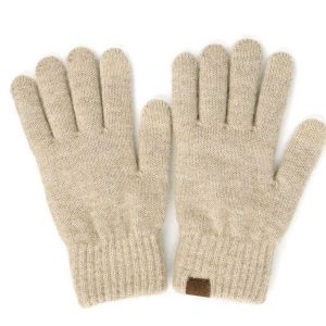 CC Heather Knit Plain Gloves - Smart Tips