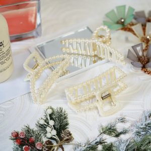 Pearl Hair Claw Hair Clips